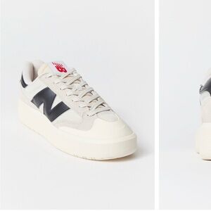 New Balance Cream and Black Sneakers